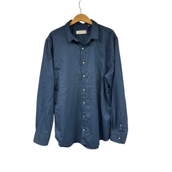 Departwest Buckle Navy Blue Button Up Long Sleeve Shirt Men’s Size XL - Picture 1 of 6